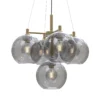 BELID Leuchten 1299101073 Kronleuchter Gloria 5-flammig Messing Rauchglas
