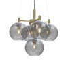BELID Leuchten 1294101073 Kronleuchter Gloria 5-flammig Messing Rauchglas