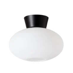 BELID Leuchten No. 223607389 Deckenleuchte Bullo Schwarz opal 27cm E27