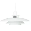 BELID Leuchten No. 121314 E27 Pendelleuchte Primus I weiß chrom 43cm