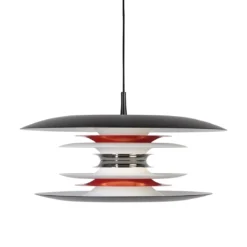 BELID Leuchten No. 116621 E27 Pendelleuchte Diablo schwarz, rot glänzend 50 cm