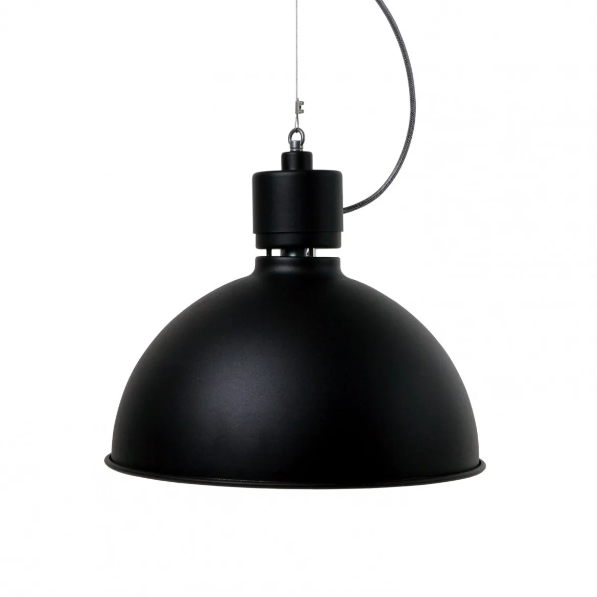 BELID Leuchten No. 100586 E27 Pendelleuchte Magnum schwarz struktur 38 cm