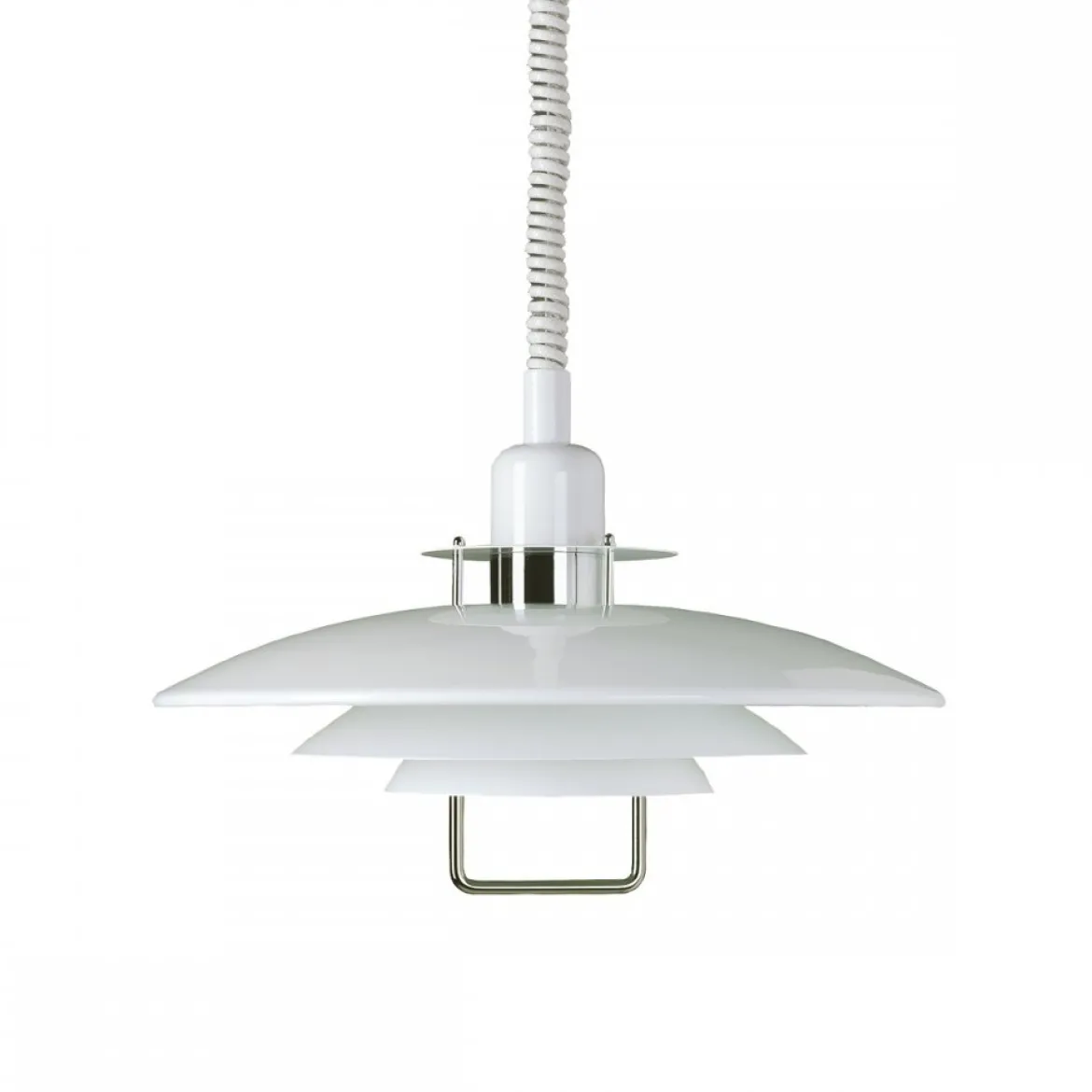 BELID Leuchten No. 121414 E27 Pendelleuchte Primus II weiß chrom 43cm