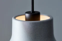 BELID Leuchten No. 1031086215 Pendelleuchte Gong Grau Schwarz 25cm E27