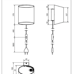 BELID Leuchten No. 583723424 Wandleuchte Sinne Beton Messing G9