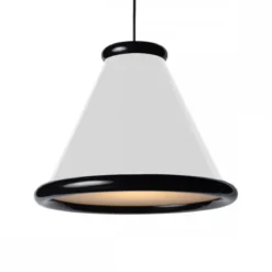 Belid Pendelleuchte Belle 36cm Weiß glänzend Schwarz glänzend 2700K