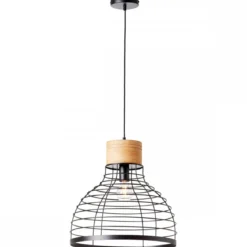 Brilliant AG Leuchten 99560-76 Avia Pendelleuchte 47cm schwarz holz