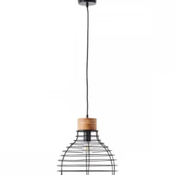 Brilliant AG Leuchten 99559-76 Avia Pendelleuchte 35cm schwarz holz