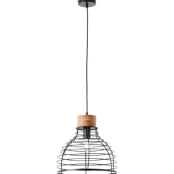 Brilliant AG Leuchten 99559-76 Avia Pendelleuchte 35cm schwarz holz