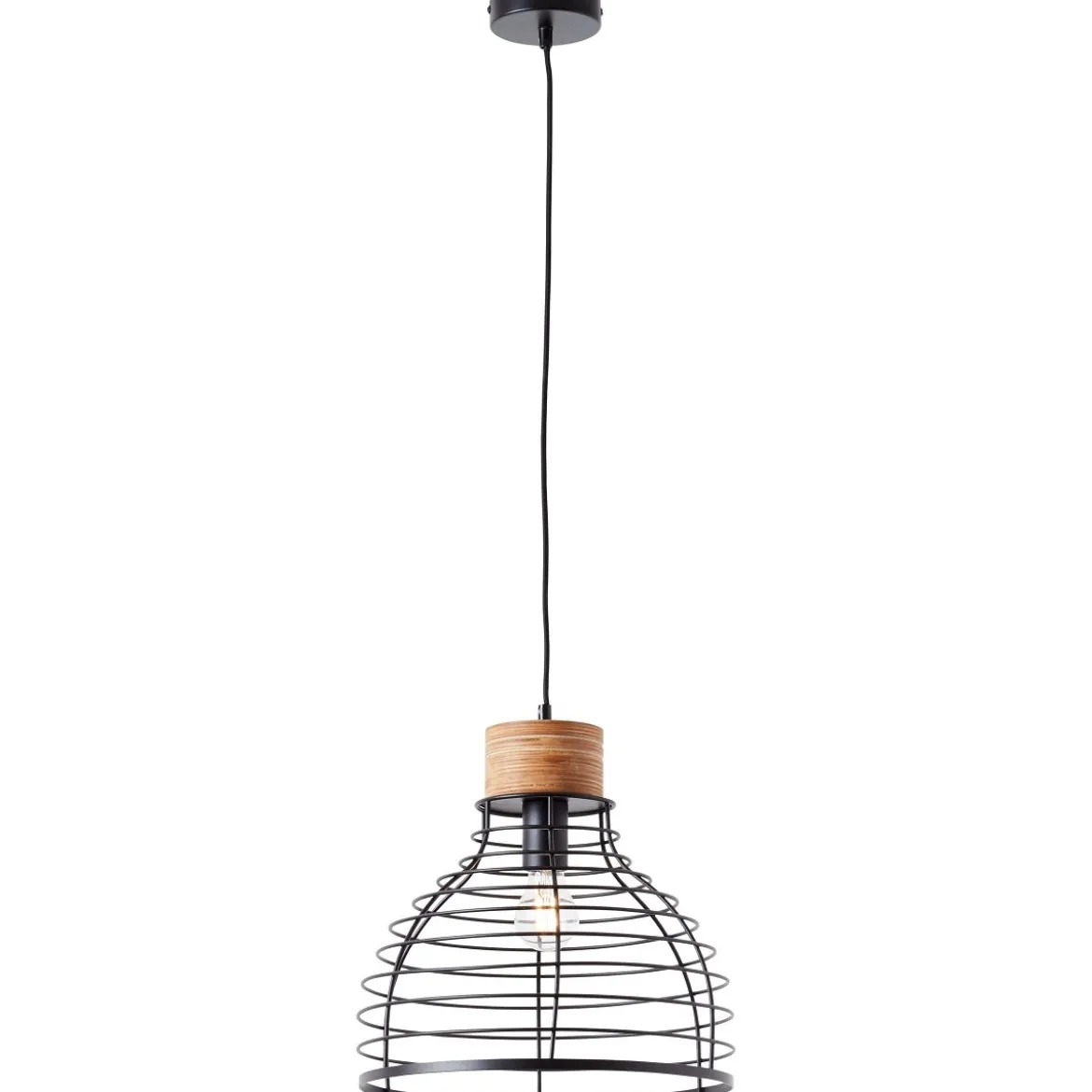 Brilliant AG Leuchten 99559-76 Avia Pendelleuchte 35cm schwarz holz