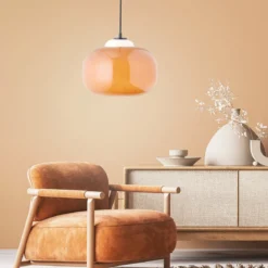 Brilliant AG Leuchten 99860-07 Blop Pendelleuchte 30cm Glas orange