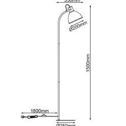 Brilliant AG Leuchten 94556-63 Erena Standleuchte hellgrün 150cm