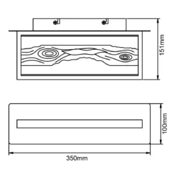 Brilliant AG Leuchten G99820-76 Chaumont Wandleuchte 35cm schwarz holz