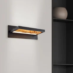 Brilliant AG Leuchten G99820-76 Chaumont Wandleuchte 35cm schwarz holz