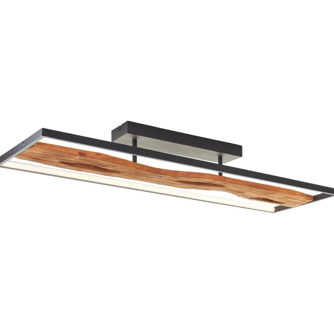 Brilliant AG Leuchten G80114-76 Chaumont LED Deckenleuchte 100x30cm schwarz holz