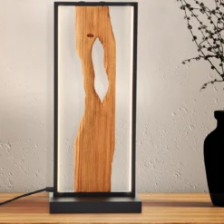 Brilliant AG Leuchten G94541-76 Chaumont Tischleuchte 50cm schwarz holz