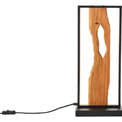 Brilliant AG Leuchten G94541-76 Chaumont Tischleuchte 50cm schwarz holz