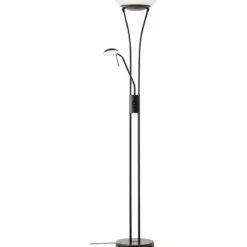 Brilliant AG Leuchten G93035-06 Finn LED Deckenfluter mit Lesearm schwarz 179cm