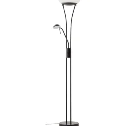 Brilliant AG Leuchten G93035-06 Finn LED Deckenfluter mit Lesearm schwarz 179cm