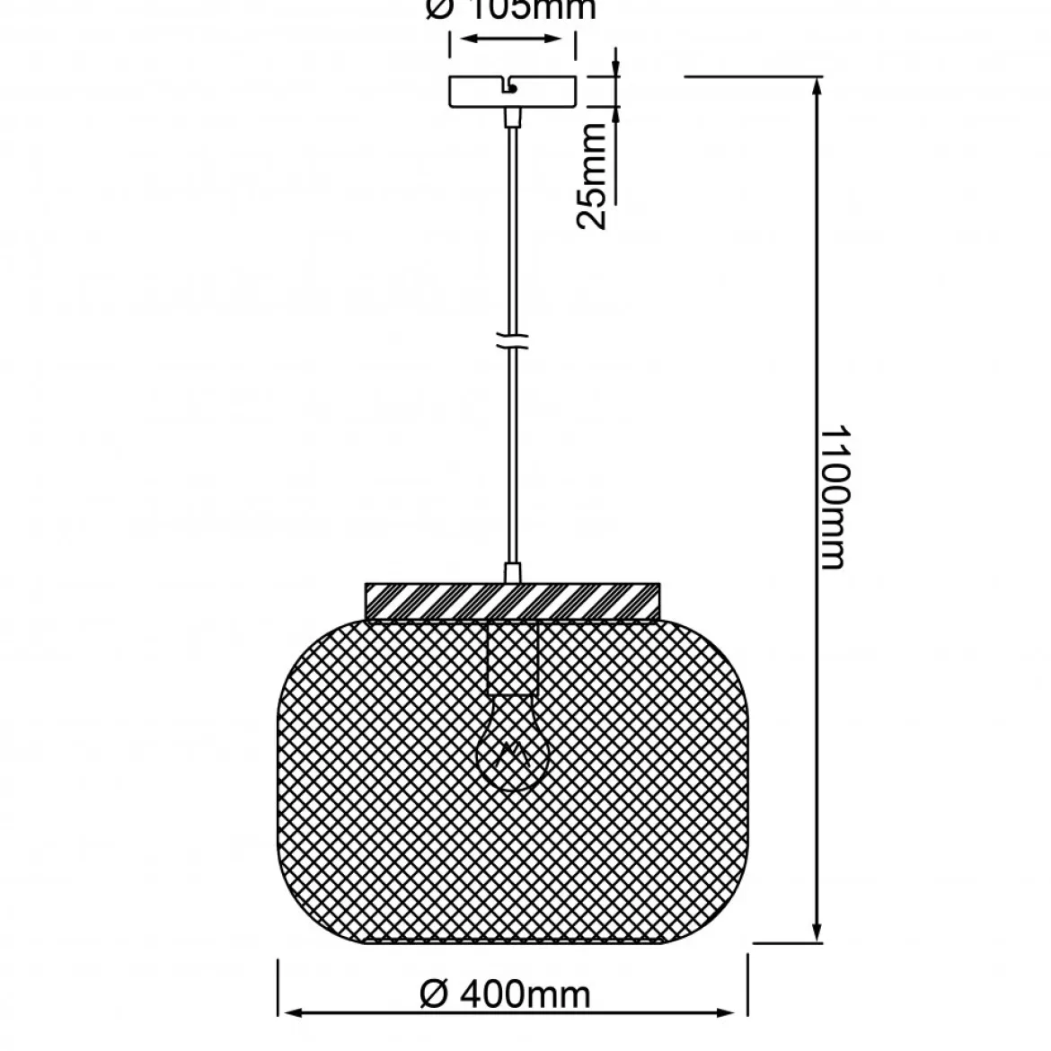 Brilliant AG Leuchten 99111-40 Giada Pendelleuchte 1-flammig 39cm grau holz