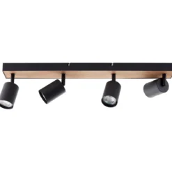 Brilliant AG Leuchten G93071-76 Jello Wood LED Spotbalken 4-flammig schwarz holz