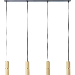 Brilliant AG Leuchten G80052-86 Marty LED Pendelleuchte 4-flammig sand schwarz/matt gold