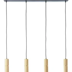 Brilliant AG Leuchten G80052-86 Marty LED Pendelleuchte 4-flammig sand schwarz/matt gold
