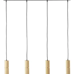 Brilliant AG Leuchten G80052-86 Marty LED Pendelleuchte 4-flammig sand schwarz/matt gold