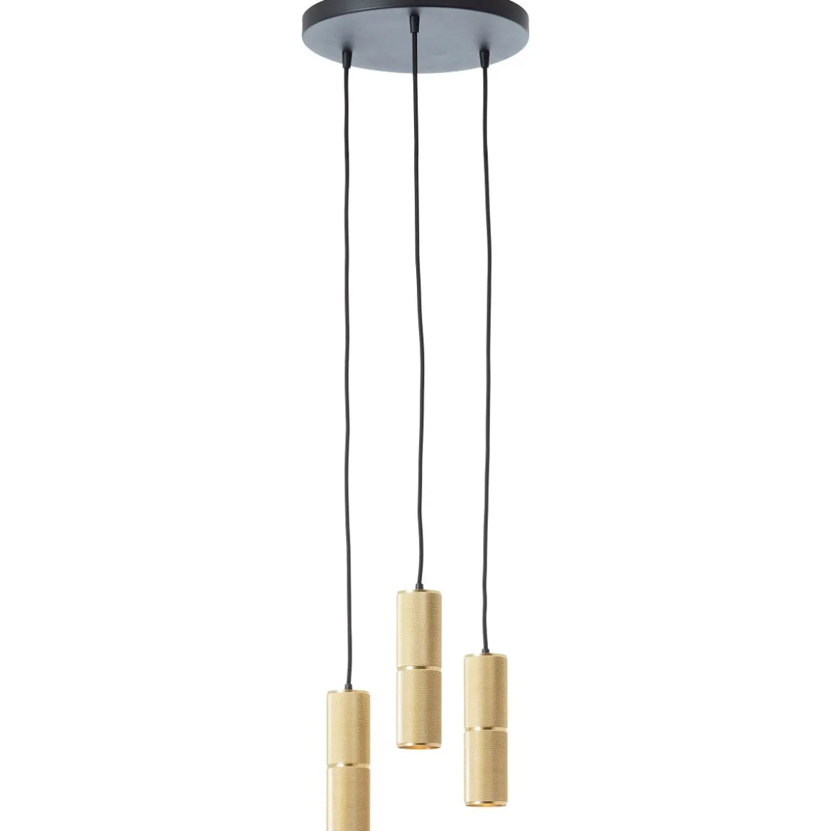 Brilliant AG Leuchten G80051-86 Marty LED Pendelleuchte 3-flammig schwarz matt gold