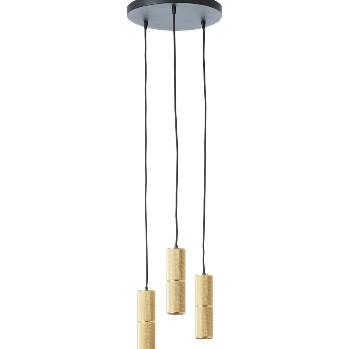 Brilliant AG Leuchten G80051-86 Marty LED Pendelleuchte 3-flammig schwarz matt gold