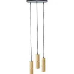 Brilliant AG Leuchten G80051-86 Marty LED Pendelleuchte 3-flammig schwarz matt gold