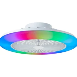Brilliant AG Leuchten G60020-05 Salerno LED Deckenleuchte 49cm mit Ventilator weiß