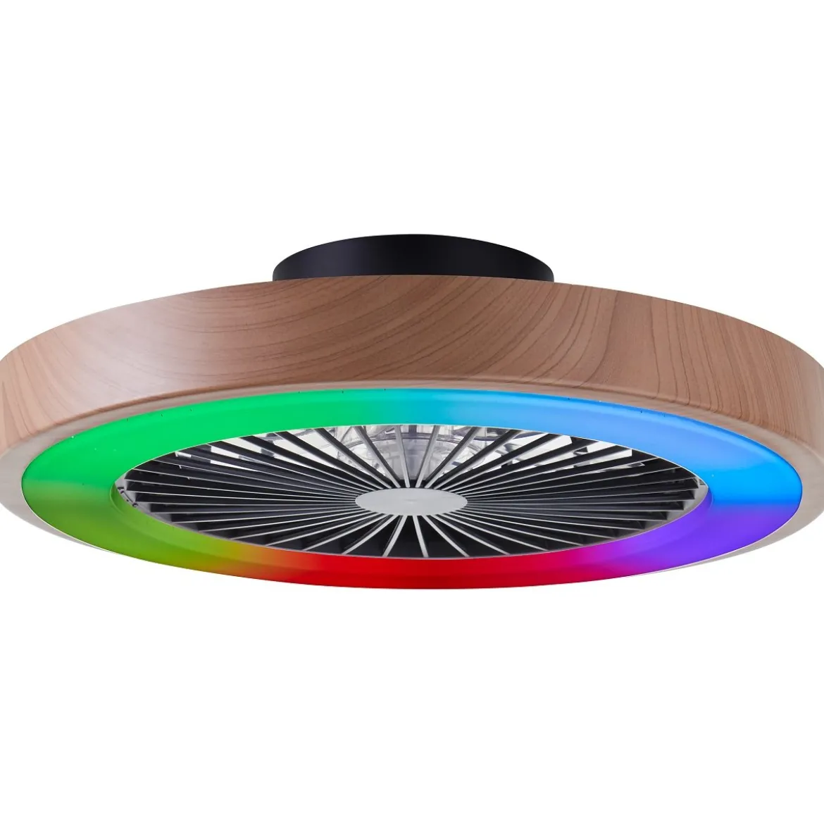 Brilliant AG Leuchten G60060-09 Slimline LED Deckenleuchte 49cm mit Ventilator natur schwarz