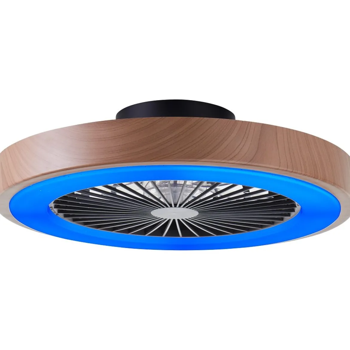 Brilliant AG Leuchten G60060-09 Slimline LED Deckenleuchte 49cm mit Ventilator natur schwarz