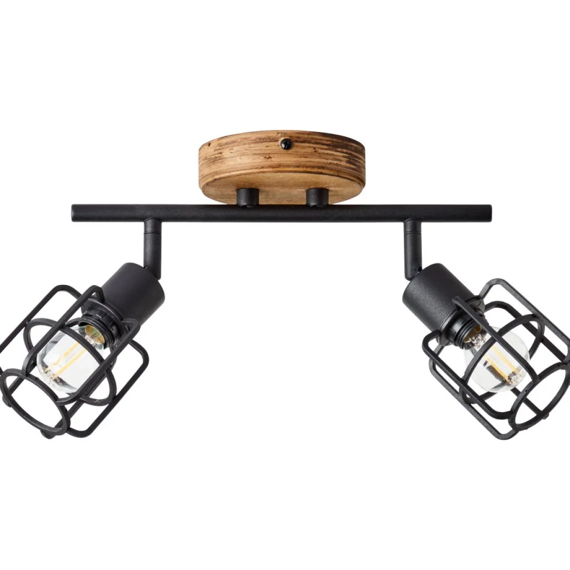 Brilliant AG Leuchten 99759-66 Gwen Spotleuchte 2- flammig antik holz schwarz korund