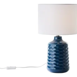 Brilliant AG Leuchten 94569-73 Ilysa Tischleuchte 42cm blau weiß