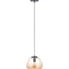 Brilliant AG Leuchten 80107-86 Kaizen Pendelleuchte amber bernstein schwarz matt