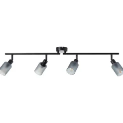 Brilliant AG Leuchten 99850-93 Loralie Spotrohr 4-flammig schwarz rauchglas