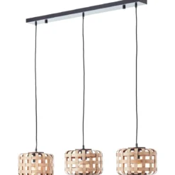 Brilliant AG Leuchten 99810-09 Pendelleuchte Woodline 3-flammig natur schwarz