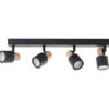 Brilliant AG Leuchten 10147-76 Pini Spotbalken 4-flammig schwarz holz