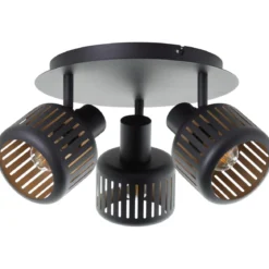 Brilliant AG Leuchten 99944-86 Spotrondell Tyas 3-flammig schwarz gold