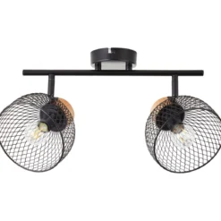 Brilliant AG Leuchten 99743-76 Thuy Spotrohr 2-flammig schwarz holz