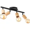 Brilliant AG Leuchten 99683-76 Tiffany Deckenspot 4-flammig schwarz matt natur