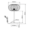 Brilliant AG Leuchten 94699-06 Tischleuchte Woodball 1-flammig Schwarz Rattan