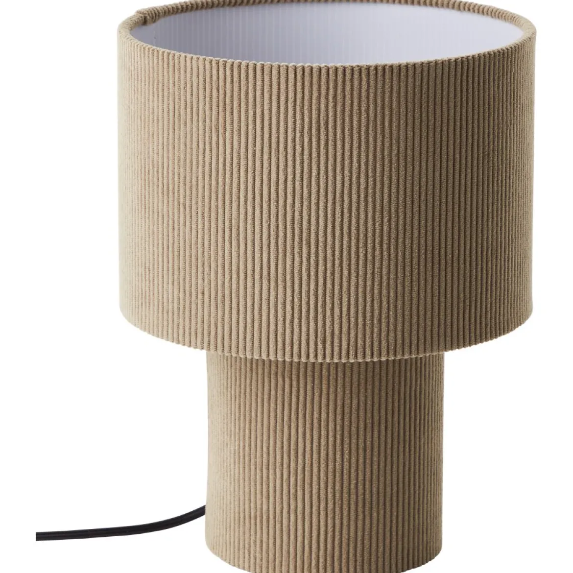 Brilliant AG Leuchten 60095-22 Tony Tischleuchte grau retro Cordstoff 30cm