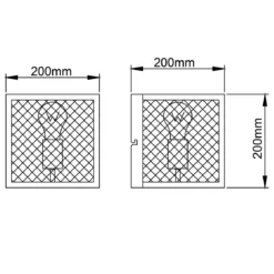 Brilliant AG Leuchten 99731-86 Wandleuchte Maze 1-flammig Metall schwarz quadratisch