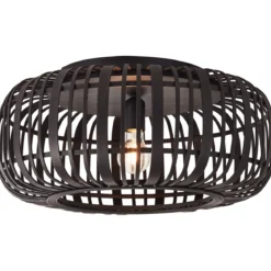 Brilliant AG Leuchten 99405-76 Woodrow Deckenleuchte 51cm holz dunkel schwarz