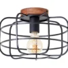 Brilliant Leuchten 99706-66 Deckenleuchte Gwen antik holz schwarz korund 30cm