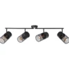 Brilliant Leuchten 99726-76 Deckenstrahler Kamolo 4-flammig schwarz matt E27