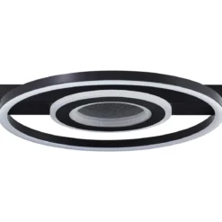 Brilliant Leuchten G92901A06 Deckenleuchte Queens schwarz 37cm 3000K rund